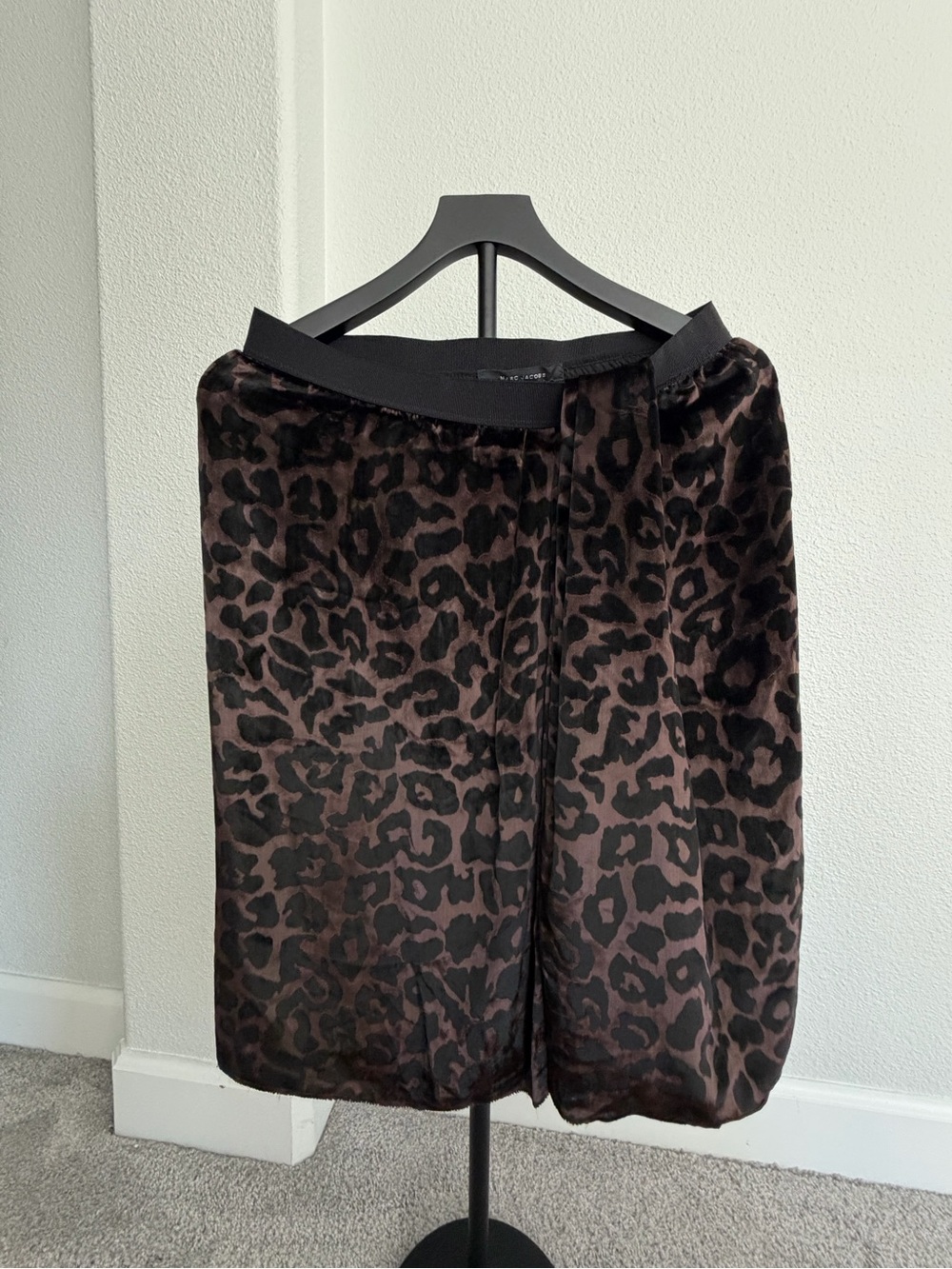 Vintage Marc Jacobs Brown and Black Leopard-Print Skirt